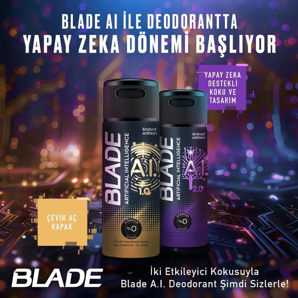 Blade Deodorant’tan Türkiye’de Bir İlk: Yapay Zekâ ile Geliştirilen Koku