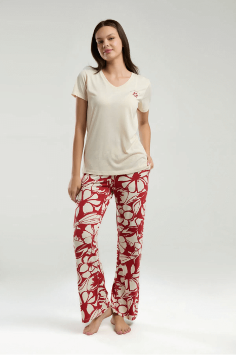 Arnetta 3263-S Bayan Pijama Takımı Kırmızı - 1