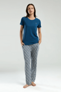 Arnetta AR3212-X Büyük Beden Bayan Pijama Takımı Lacivert - Arnetta