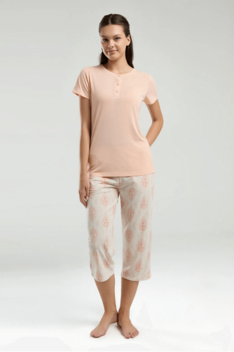 Arnetta AR3258-X Bayan Büyük Beden Pijama Takımı Somon - 2