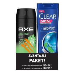 Axe - Axe Jungle Deo 150 Ml + Clear Sport Şampuan 180 Ml Set