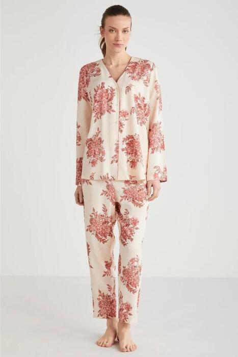 Catherine's 2604 Kadın Pijama Takımı Gülkurusu - 1