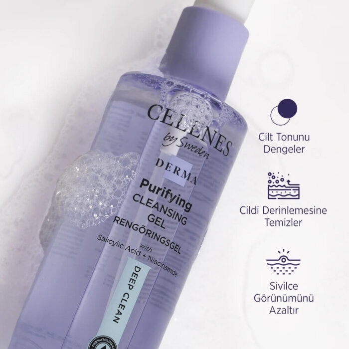 Celenes Derma Sivilce Karşıtı Yüz Yıkama Jeli 250 Ml - 3