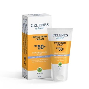 Celenes - Celenes Herbal Kuru ve Hassas Güneş Kremi Spf50 50 Ml