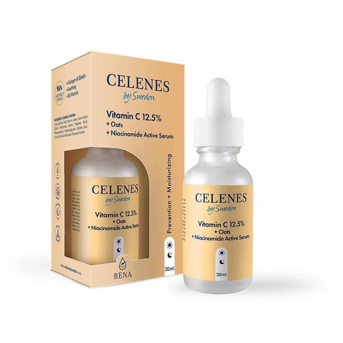 Celenes Vitamin C 12.5+Oats+Niacinamide Active Serum 30 Ml - 2