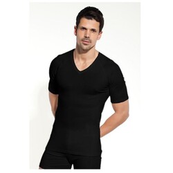 Çift Kaplan - Çift Kaplan 1003 Thermal V Yaka Fanila Siyah S