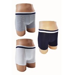 Çift Kaplan 203 Çocuk Boxer 3'lü Lacivert - Çift Kaplan