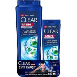 Clear - Clear Cool Sport Şampuan 485 Ml + Şampuan 180 Ml Set