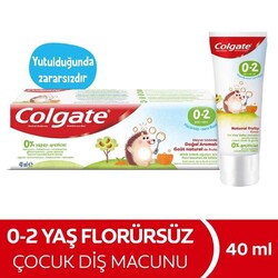 Colgate - Colgate Çocuk Diş Macunu Meyve Aromalı 0-2 Yaş Florürsüz 40 Ml