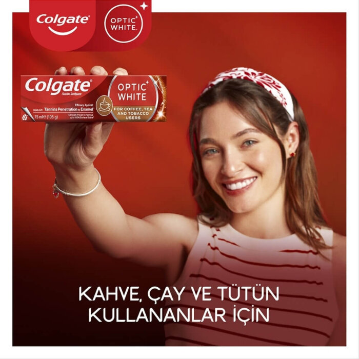 Colgate Optic White Kahve Çay ve Tütün Kullananlar İçin Diş Macunu 75 Ml - 4