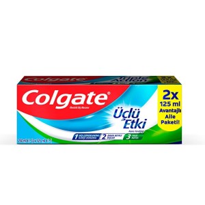 Colgate Üçlü Etki Diş Macunu 125 Ml + 125 Ml 2'li Paket - Colgate