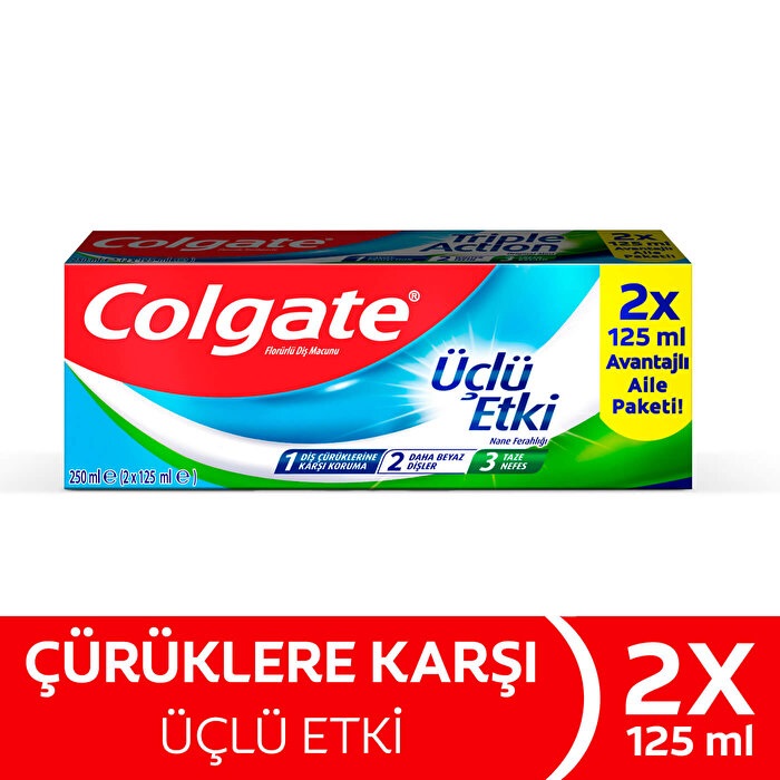 Colgate Üçlü Etki Diş Macunu 125 Ml + 125 Ml 2'li Paket - 2