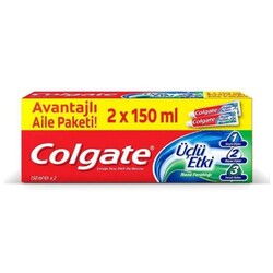 Colgate - Colgate Üçlü Etki Diş Macunu 150 Ml + 150 Ml 2'li Set