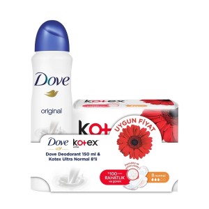 Dove Original Deo Spray + Kotex Normal 8'li Set - Dove