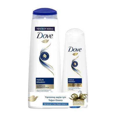 Dove Yoğun Onarıcı Şampuan 400 Ml + Saç Kremi 200 Ml Set - 1