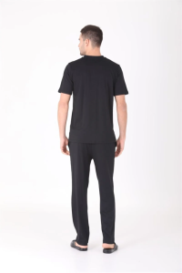 Ds Damat 224016 4'lü Penye Pijama Siyah - 3