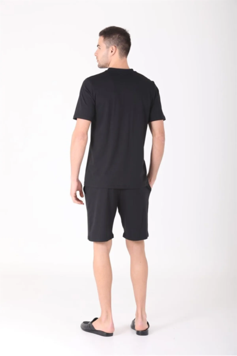 Ds Damat 224016 4'lü Penye Pijama Siyah - 5