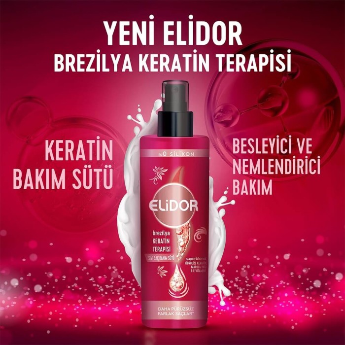 Elidor Brezilya Keratin Terapisi Sıvı Saç Bakım Sütü 200 Ml - 2