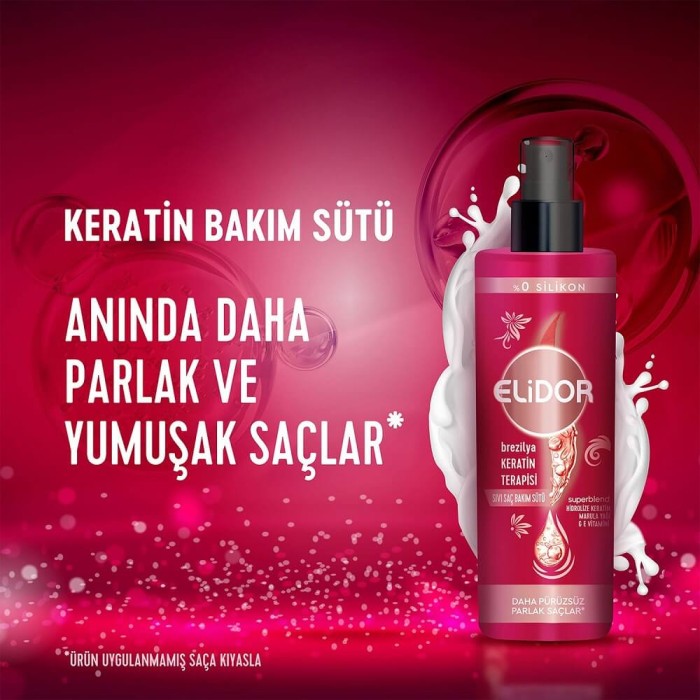 Elidor Brezilya Keratin Terapisi Sıvı Saç Bakım Sütü 200 Ml - 3
