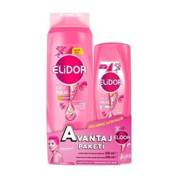 Elidor - Elidor Güçlü ve Parlak Şampuan 500 Ml + Saç Kremi 200 Ml Set