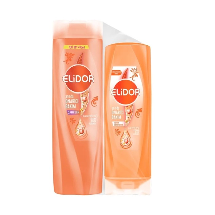 Elidor Onarıcı Bakım Şampuan 400 Ml + Saç Kremi 200 Ml Set - 1