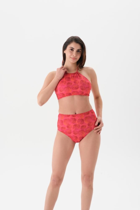 Eros Mayo 4180Bk Halter Yaka Bikini Takımı Nar Çiçeği - 1