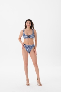 Eros Mayo 4188Bk Bağcıklı Bikini Takımı Lacivert - Eros Mayo