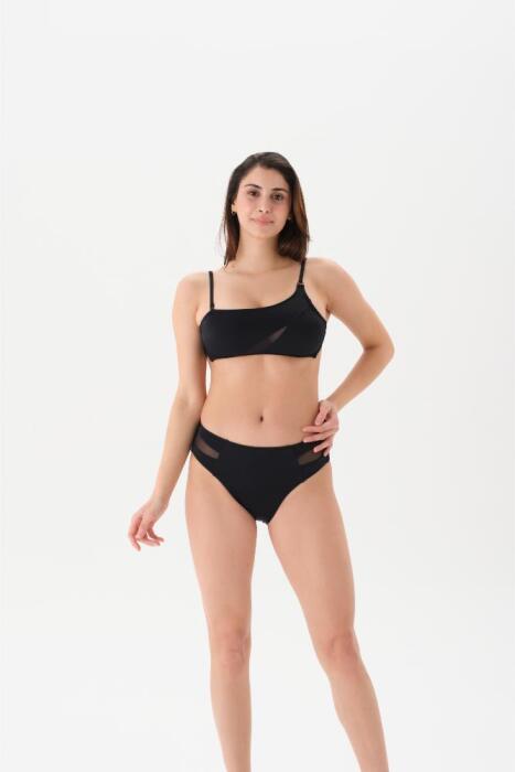 Eros Mayo 4369Bk Tek Omuz Bikini Takımı Siyah - 1