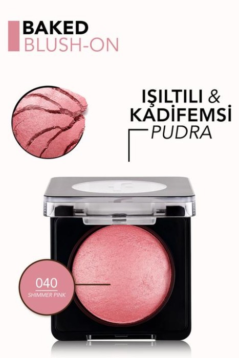 Flormar Baked Blush-On Allık 040 Shimmer Pink - 4