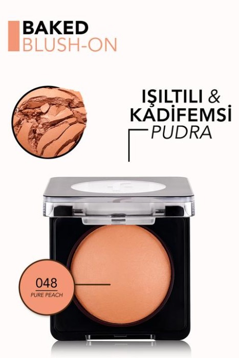 Flormar Baked Blush-On Allık 048 Pure Peach - 4