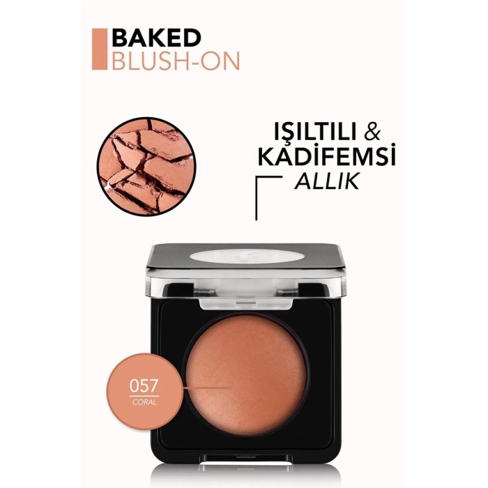 Flormar Baked Blush-On Yüksek Pigmentli & Doğal Işıltılı Fırınlanmış Allık 059 Dusty Rose - 4
