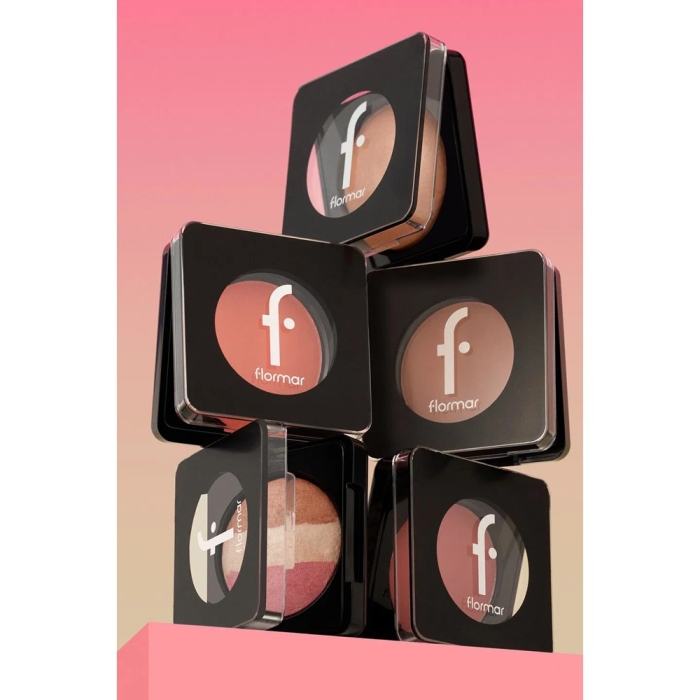 Flormar Baked Blush-On Yüksek Pigmentli & Doğal Işıltılı Fırınlanmış Allık 059 Dusty Rose - 5