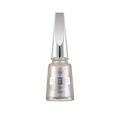 Flormar Glitter Nail Enamel Oje GL12 White Pearl - 1