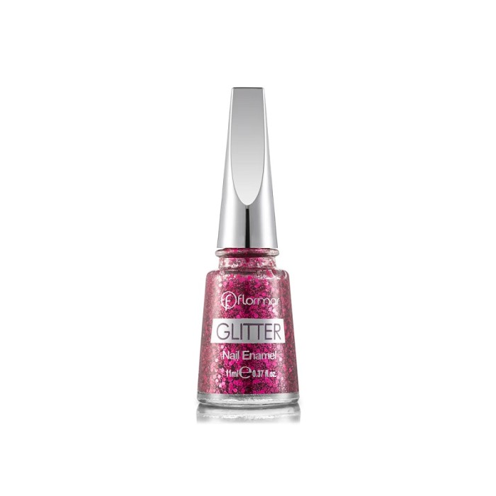 Flormar Glitter Nail Enamel Oje GL3 Ruby Light - 1