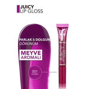 Flormar Juicy Lip Gloss 001 Raspberry - 5
