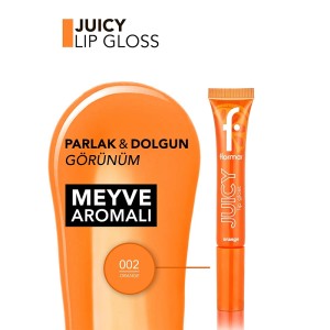 Flormar Juicy Lip Gloss 002 Orange - 5