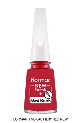 Flormar Oje Nail Enamel 048 Fiery Red New - 1