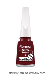 Flormar Oje Nail Enamel 406 Dark Red New - Flormar