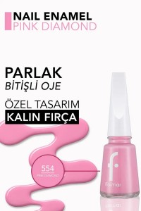 Flormar Oje Nail Enamel 554 Pink Diamond - 4
