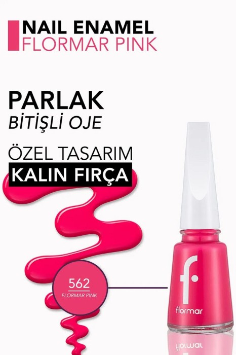 Flormar Oje Nail Enamel 562 Flormar Pink - 4