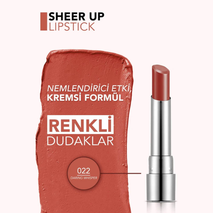 Flormar Sheer Up Lipstick 022 - 3