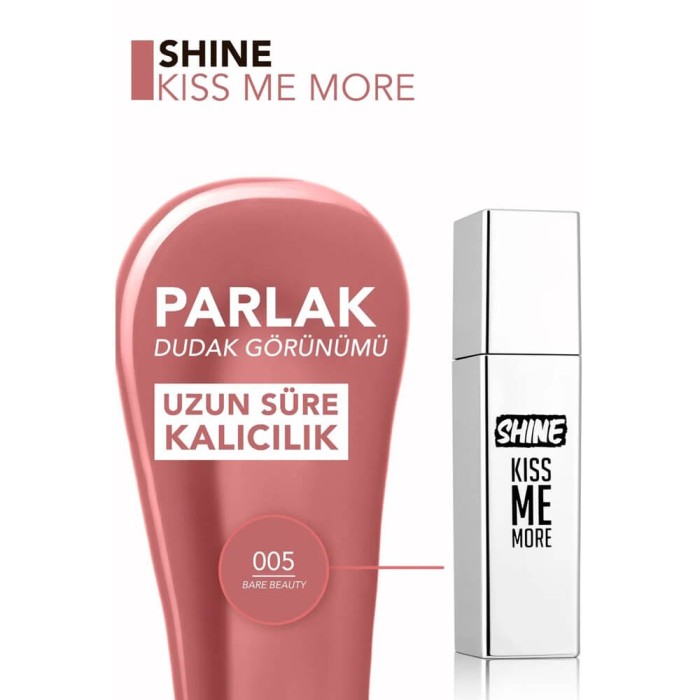 Flormar Shine Kiss Me Lipstick 005 Bare Beauty - 4