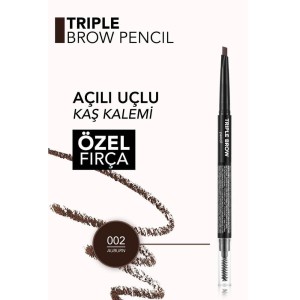 Flormar Triple Brow 3'ü 1 Arada Kremsi Dokulu Kaş Makyaj Kalemi 002 Auburn - 5