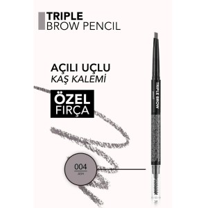 Flormar Triple Brow 3'ü 1 Arada Kremsi Dokulu Kaş Makyaj Kalemi 004 Ash - 5