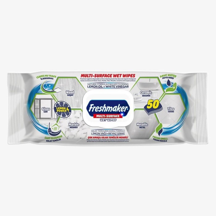 Freshmaker Çok Amaçlı Yüzey Temizlik Mendili 50'li