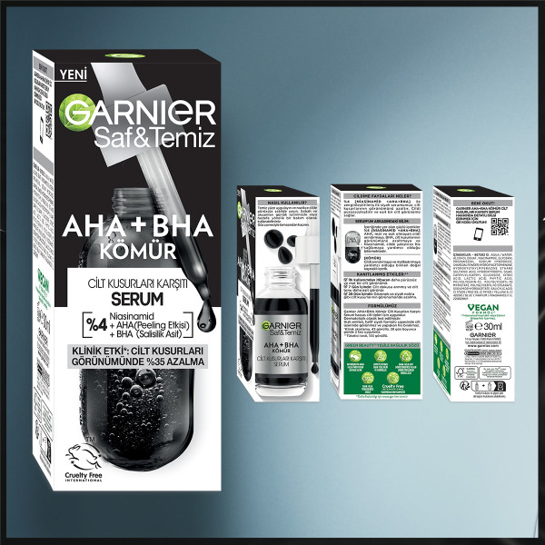 Garnier AHA+BHA Kömür Cilt Kusurları Karşıtı Serum 30 Ml - 8