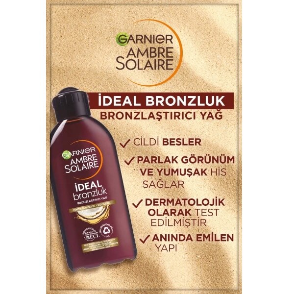 Garnier Ambre Solaire İdeal Bronzluk Bronzlaştırıcı Yağ 200 Ml - 3