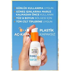 Garnier Ambre Solaire Invisible Serum Super UV Günlük Güneş Koruyucu Serum - 7