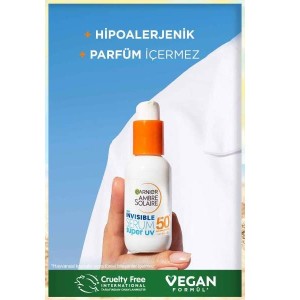Garnier Ambre Solaire Invisible Serum Super UV Günlük Güneş Koruyucu Serum - 8