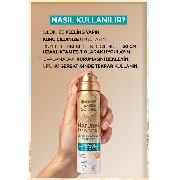 Garnier Ambre Solaire Natural Bronzer Güneşsiz Bronzlaştırıcı Sprey 150 Ml - 5